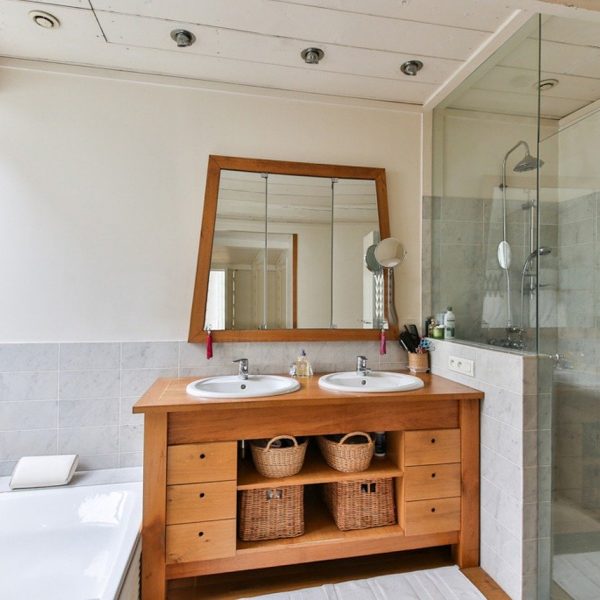 bathroom, wood furniture, shower-2132342.jpg, Custom Shower Glass Services in Browns Point