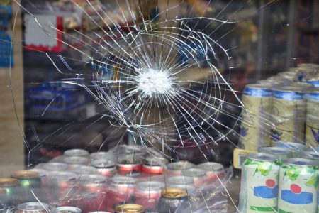 cracked storefront window, Emergency Glass Repair Services in Browns Point